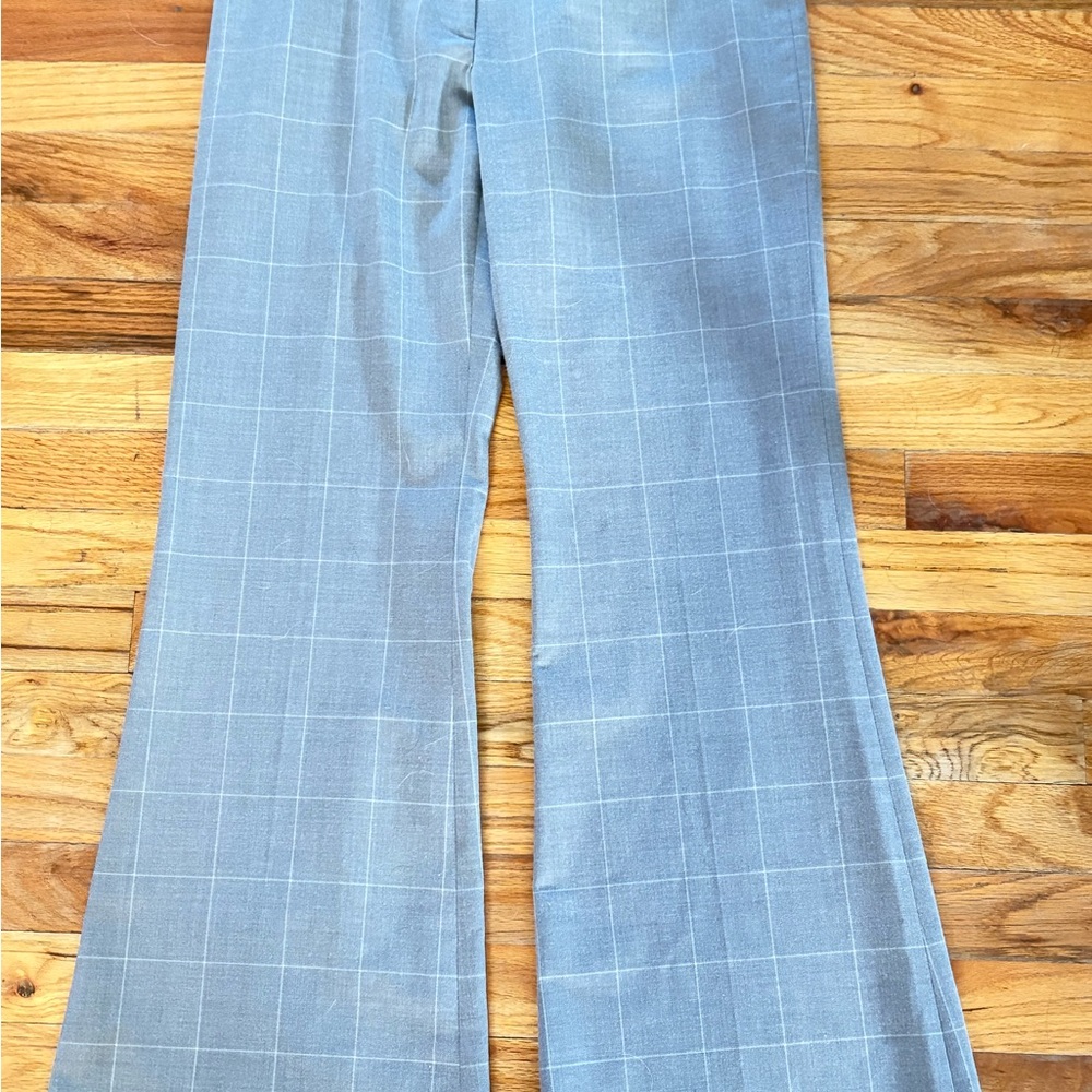Express womens pants Gray check flare pants w/contrasting waistband#trousers🍑 - Picture 8 of 9